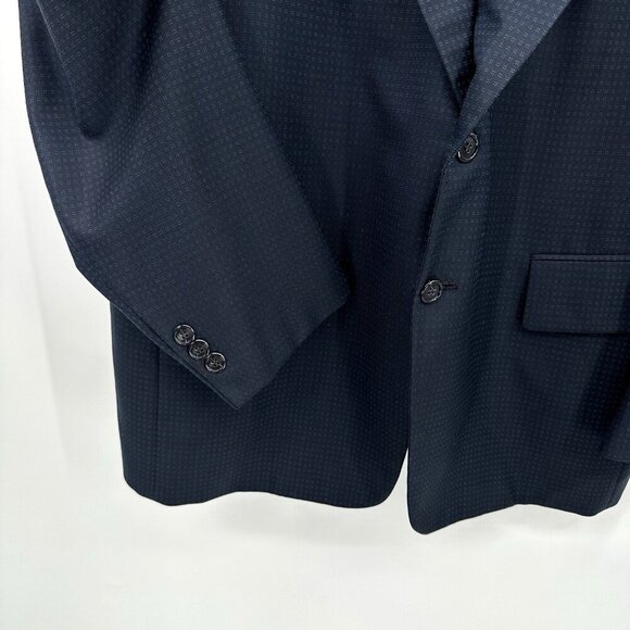 vintage 70s BOTANY 500 jacket blazer sport coat polyester check two button 44R - Picture 5 of 8